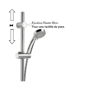 PAINI 723A P110 Ensemble sur barre de douche fresh 3 jets, Chromé.