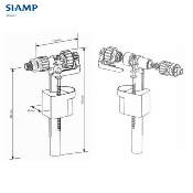 SIAMP 30 9500 07 Sachet - Robinet Flotteur 95L Latéral Silencieux.