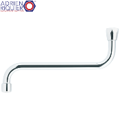 ADRIEN RIQUIER 07927 BEC HORIZONTAL EN FORME DE "S" 150 mm - 3/4" AVEC AÉRATEUR.