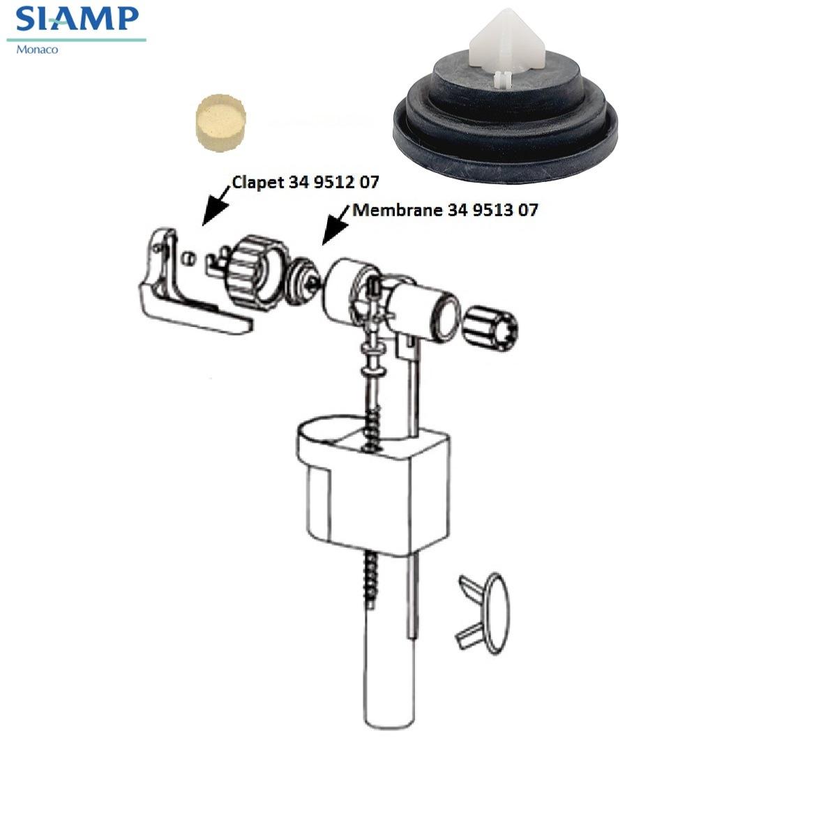 3 pcs Membrane pour Robinet Flotteur Siamp Alimentation Basse pour valve à  boisseau sphérique Siamp Diaphragme