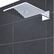 GROHE 26479000 RAINSHOWER SMARTACTIVE 310 CUBE ENSEMBLE DOUCHE DE TÊTE ET BRAS 430 MM, 2 JETS.