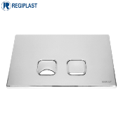 REGIPLAST 183C PLAQUE DE COMMANDE "PLAIN" DOUBLE DEBIT CHROMEE