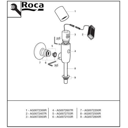 ROCA AG0072003R KIT CARTOUCHE INTERNE FLUXOR VORTEX