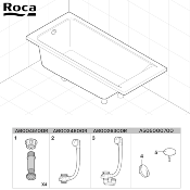 ROCA AB0026300R EASY TONIC - GENOVA - BECOOL.  KIT VIDAGE BAIGNOIRE.