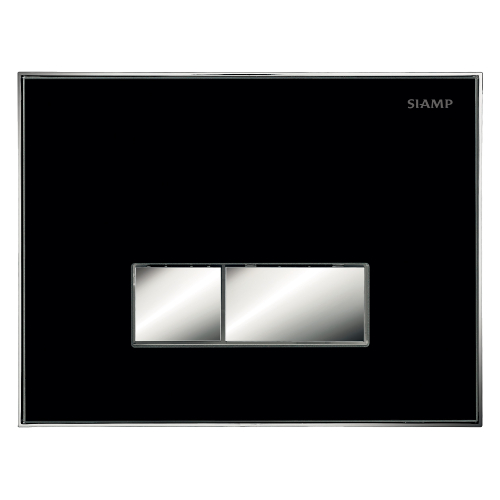 SIAMP 31 1961 10 Plaque de commande Double Volume Reflet 90. Noir/Touches Brillantes.