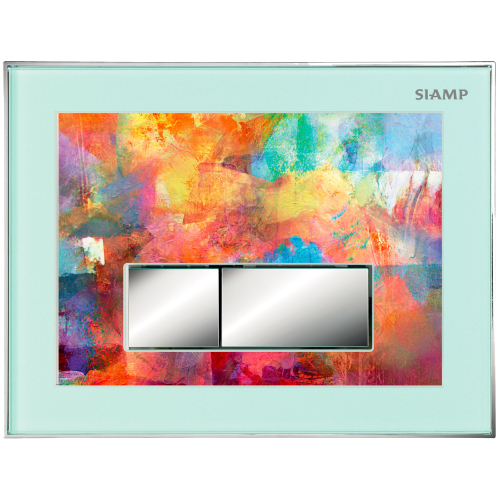 SIAMP 31 1963 10 Plaque de commande Double Volume Reflet 90. Personnalisable/Touches Brillantes.