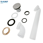 SIAMP 10 0075 85 Ensemble évacuation + bonde pour Vasque pack WC TRIO.