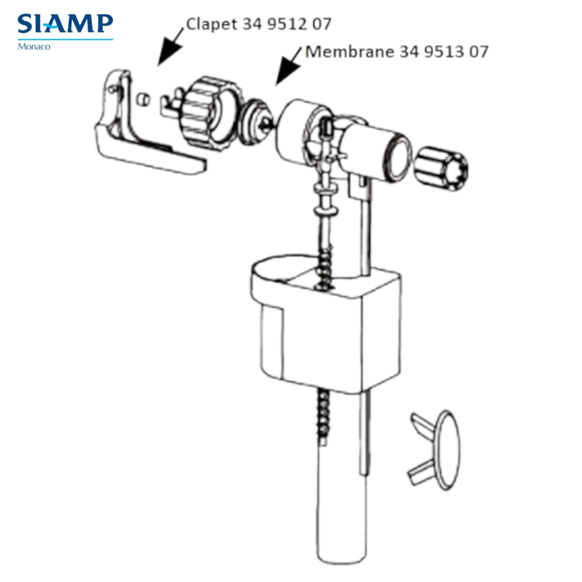 Joint membrane Siamp, Réf: 34 9716 07