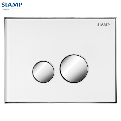 PR-SIAMP 31 1984 60 Plaque de commande REFLET 360 - INGENIO - Blanc Extra Clair/Touches Chromé Mat.