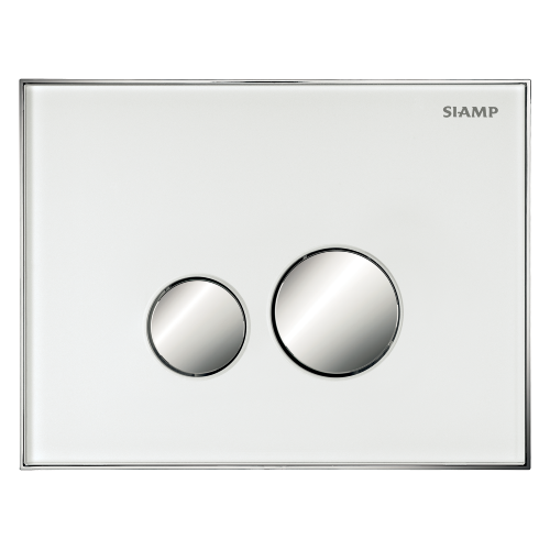 SIAMP 31 1994 10 Plaque de commande Double Volume Reflet 360. Blanche/Touches Brillantes.