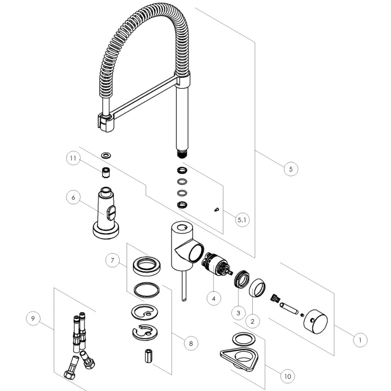 Écrou et Joints pour bec de robinet, NOBILI RSA229/47.