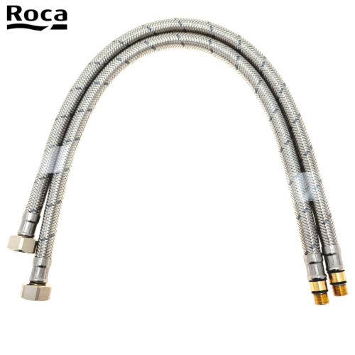 ROCA A525020309 KIT 2 FLEXIBLES D'ALIMENTATION A VISSER M10X3/8" Longueur 470 mm.