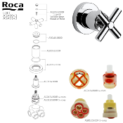 ROCA AG0120800R LOFT - INVERSEUR 5 VOIES.
