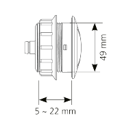 SIAMP 31 5006 07 Bouton de commande double volume 800. Longueur 22 mm.