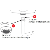 SIAMP 34 2826 07 crou et Joint de Coude Primo 28.