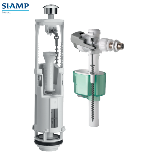 SIAMP 37 7780 10 Mécanisme de chasse OPTIMA S et Robinet flotteur Quieto OD