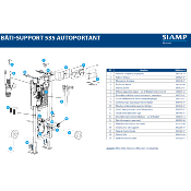 SIAMP 10 0079 52 KIT-Ensemble Châssis pour plaque de commande + vis de fixation et actionnement.