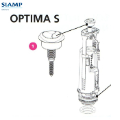 SIAMP 10 0055 06 BOUTON POUR AJUSTO/OPTIMA S CHROME.