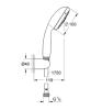 GROHE 27849000 Tempesta 100 Support de douche mural 3 jets, chromé.