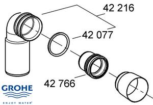 Grohe 4207700m Joint torique à lèvres pour évacuation Wc.