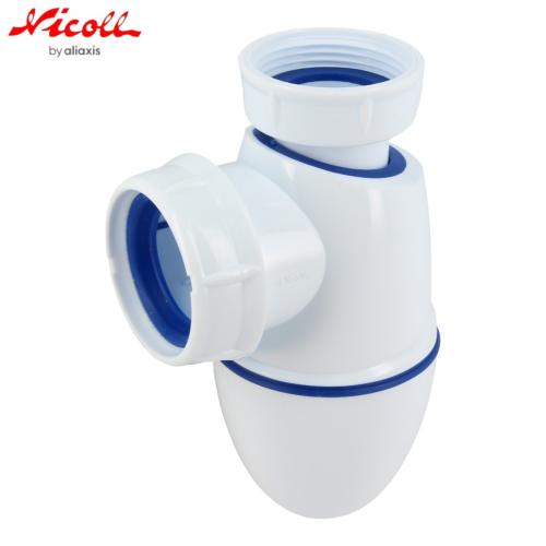 NICOLL 0201283 EASYPHON - BM242 - Siphon de lavabo bi-matière à culot - 1"1/4 - Ø 40 mm.