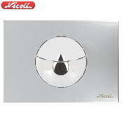 NICOLL 0709150 386-Plaque de commande double volume GOUTTE. CHROM.