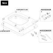 ROCA A80153200B INSPIRA-SQUARE. Abattant WC en SUPRALIT® frein de chute "Silencio"