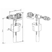 SIAMP 30 9503 07 Robinet flotteur latéral hydraulique préréglé.