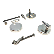 PR-SIAMP 41 1152 00 Charnières Déclic Métal pour Abattant WC. Fixation par le dessus .