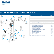 SIAMP 10 0055 08 Mécanisme de chasse 32 4547 pour bâti-support WC VERSO 350.