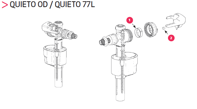 Membrane avec insert pour robinet flotteur de WC SIAMP