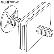 REGIPLAST 100001 BUTEE DORSALE REGLABLE 0-60 MM POUR COMBLER L ESPACE MUR - RESERVOIR / REGISTAR/BIFLO / REGILUX