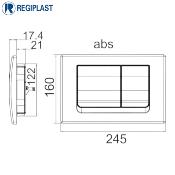 REGIPLAST 172M COMMANDE DOUBLE DEBIT CHROMEE MAT.