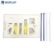 REGIPLAST 172M PLAQUE DE COMMANDE DOUBLE DEBIT CHROMEE MAT.