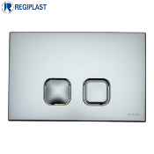 REGIPLAST 183M PLAQUE DE COMMANDE "PLAIN" DOUBLE DEBIT CHROMEE MATE