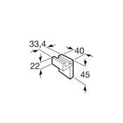 ROCA A816840001 RUBIK. Patère, Chromé Brillant.