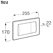 ROCA A8901160R1 PROFIX - PLAQUE DE COMMANDE 62. CHROME BRILLANT.