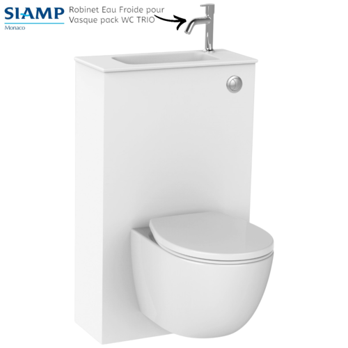 SIAMP 10 0059 69 Robinet Eau Froide pour Vasque pack WC TRIO.