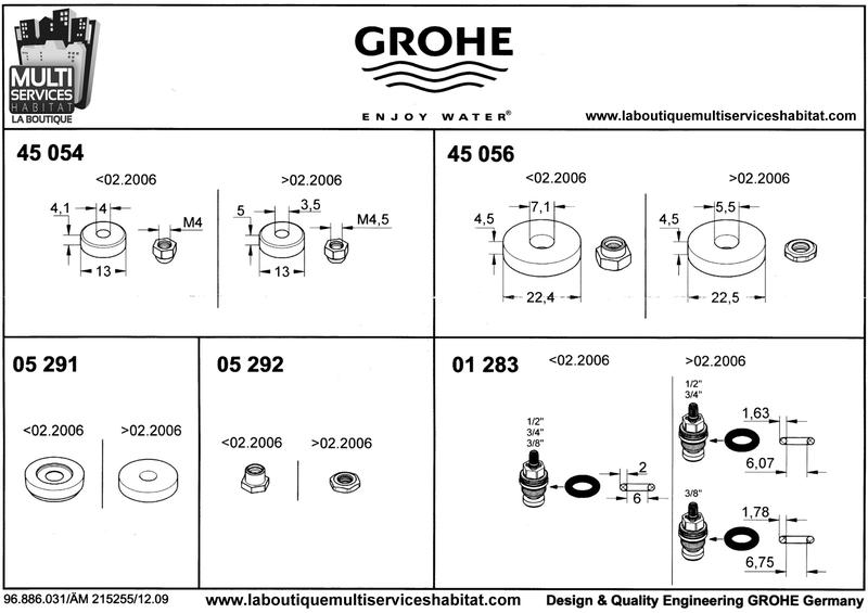 GROHE 0128300M Joint torique 6.75x1.78 mm. 01 283 Pièces Grohe.