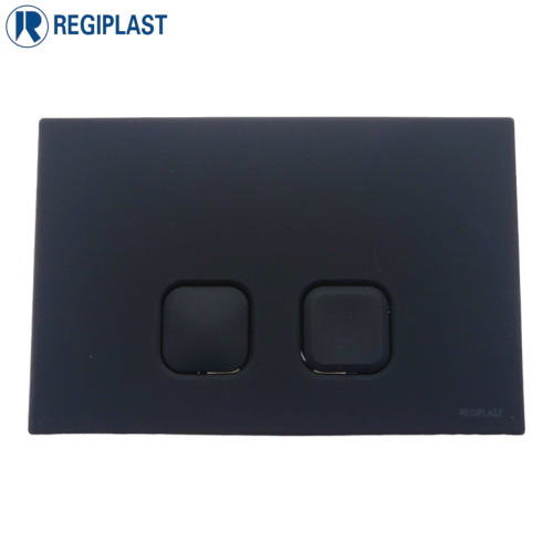 REGIPLAST 183N PLAQUE DE COMMANDE "PLAIN" DOUBLE DEBIT NOIRE SOFT