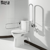 ROCA A349238000 ACCESS - PACK WC SURELEVE SORTIE HORIZONTALE AVEC ABATTANT FERME FREIN DE  CHUTE BLANC