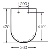 ROCA A801622004 HALL. Abattant thermodur double laqué frein de chute "Silencio" pour WC.