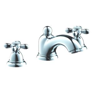 HANSGROHE AXOR 17133000 Mélangeur lavabo 3 trous poignées croisillons chromés.
