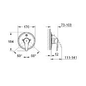 GROHE 19506001 Façade encastrée Bain Douche Eurostyle.