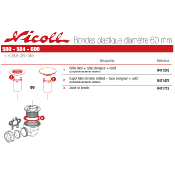 NICOLL 0411475 D584-Capot ABS chrome brillant + tube plongeur + culot (compatible anciennes versions).