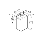 ROCA A816841024 RUBIK. Distributeur de savon liquide, à poser, noir mat.