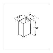 ROCA A816843001 RUBIK. Porte verre mural, Blanc Mat/Chromé Brillant.