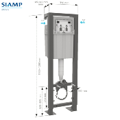 SIAMP 31 3101 10 Bâti-Support WC Ingénio ESSENTIEL Autoportant Complet 95L.