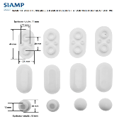 SIAMP 41 2136 07 Ensembles 8 Amortisseurs + 4 Tampons Abattant WC.