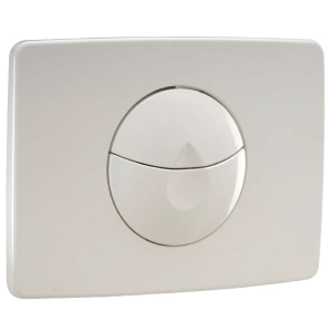 NICOLL 0709140 380-Plaque de commande double volume GOUTTE, Blanche